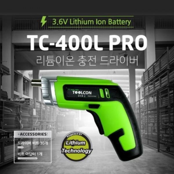 1.3A PRO 3.6V 툴콘 리튬 충전드라이버 충전드릴 드라 TC 400L 스크류드라이버