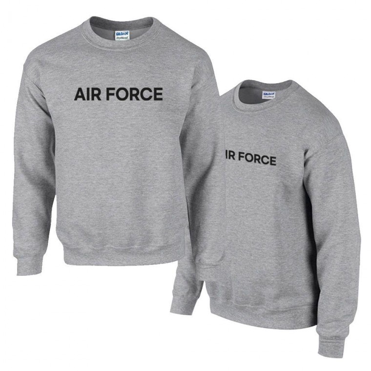 그레이 스포츠 밀리터리 기모 맨투맨 AIR FORCE