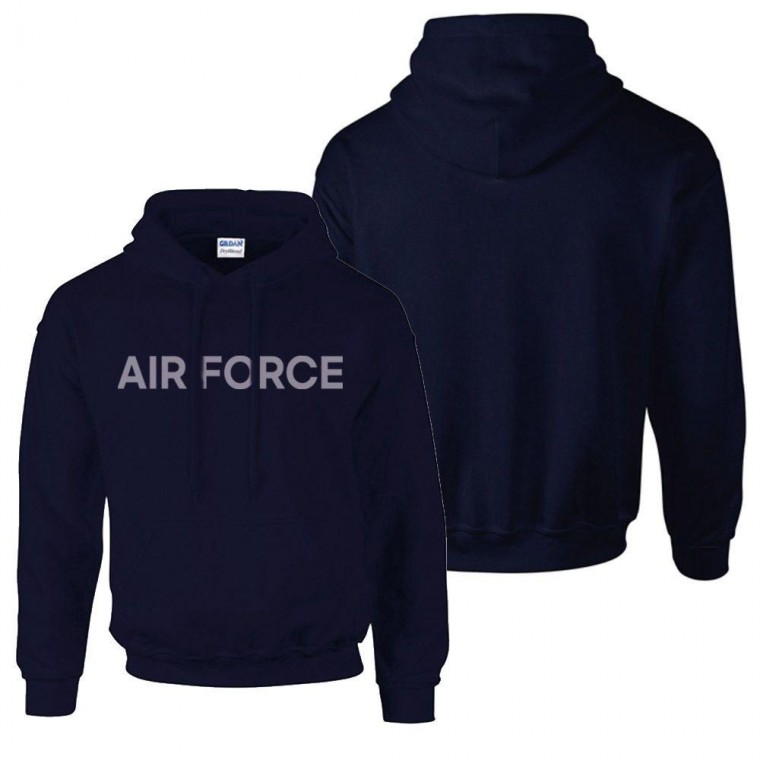 네이비 스포츠 밀리터리 기모 후드티 AIR FORCE