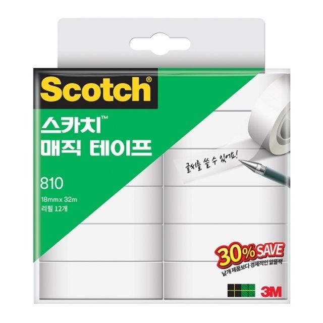 3M 스카치 매직테이프 리필(세이빙팩) 810R-1218x3