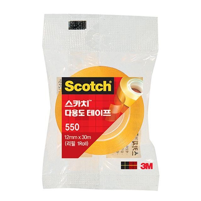 3M 문구 스카치테이프 550 리필(18mmx20M) 1인 치 WT