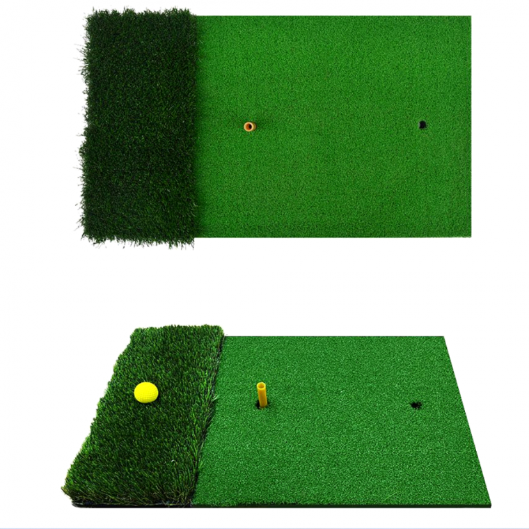 D형 인조잔디 2단 골프 연습 매트