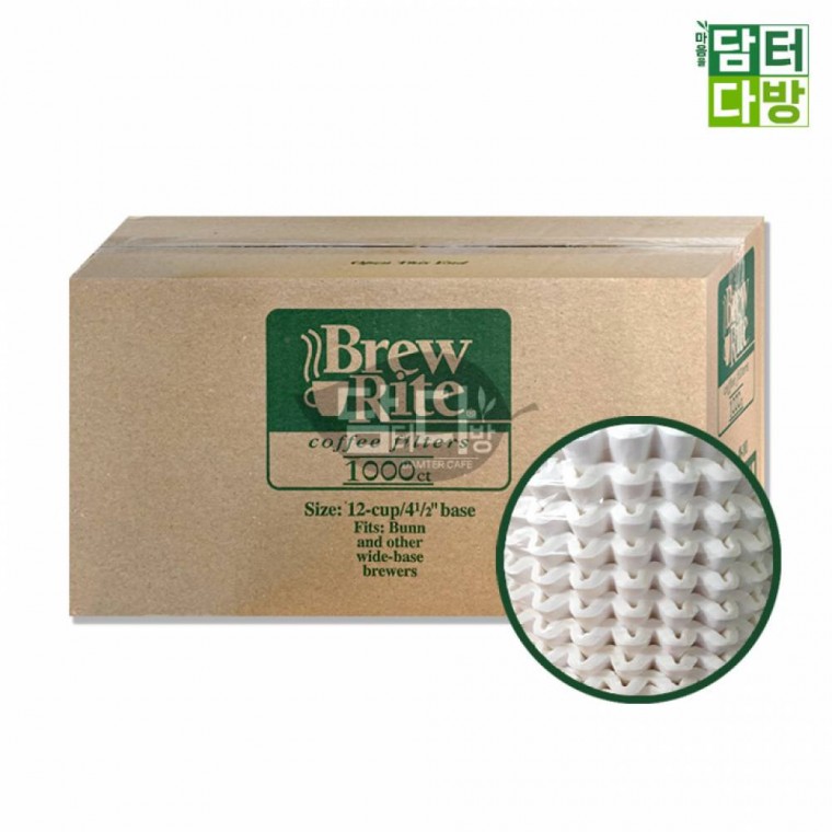 카페용품 Brew Rite 원형여과지 12-cup(48번) 1박스 (1000매) 카페