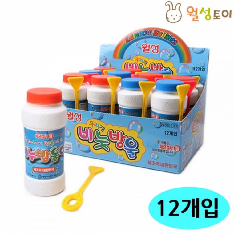 월성 무지개 비누방울액 (180ml x 12개)