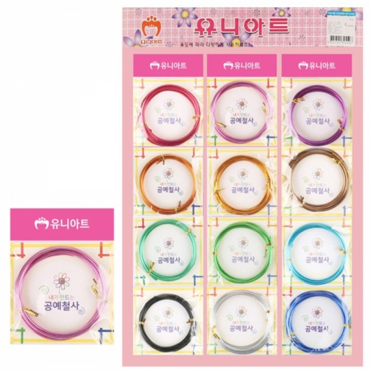 유니아트 내가만드는 공예철사 3.0mm (색상혼합) (12개입) (1판)