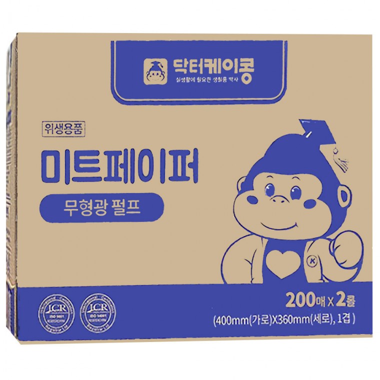 닥터케이콩 미트페이퍼(흰색) 200매 x 2롤