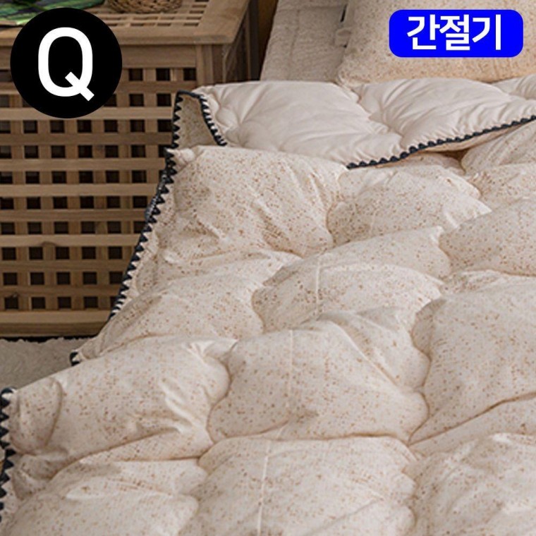 이불 퀸 프릴마이크로간절기 (베이지) Q