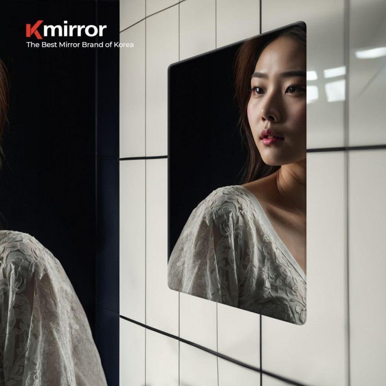 욕실거울 화장실 kmirror580r 민자 사각 거울 500x800