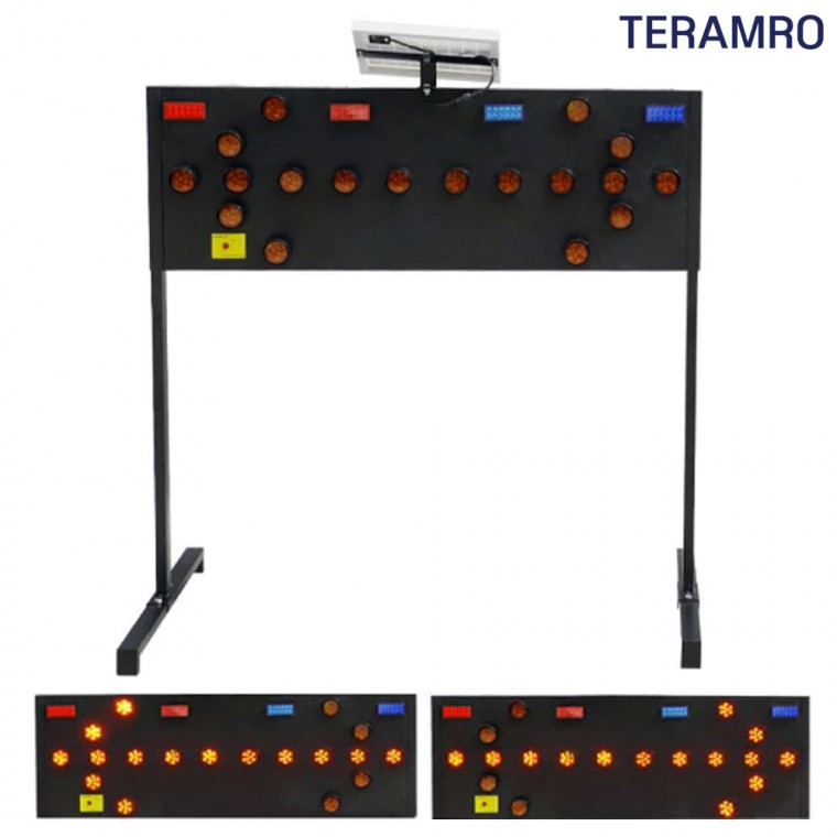 태양광 충전식 차선 통제 점멸 LED 보드