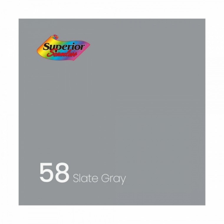 Superior 촬영 스튜디오 배경지 1.3 x 11m (58 Slate Grey)