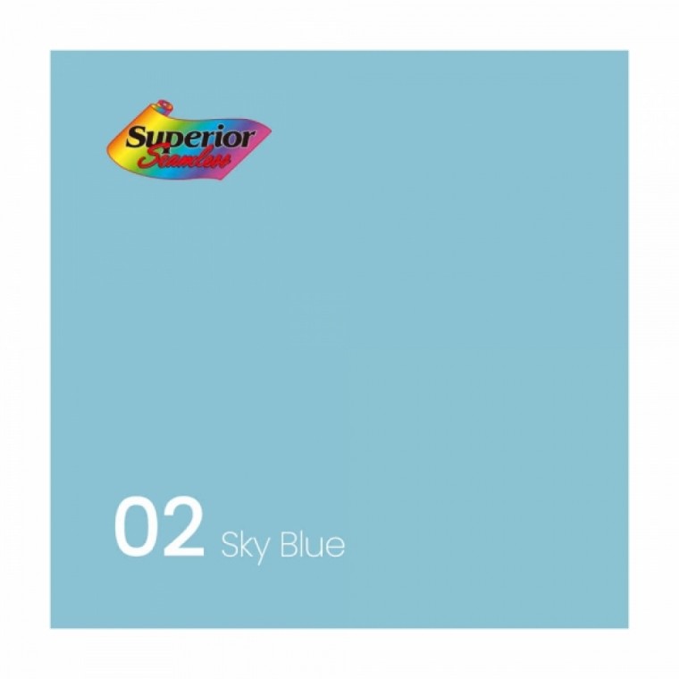 Superior 촬영 스튜디오 배경지 2.7 x 11m (02 Sky Blue)