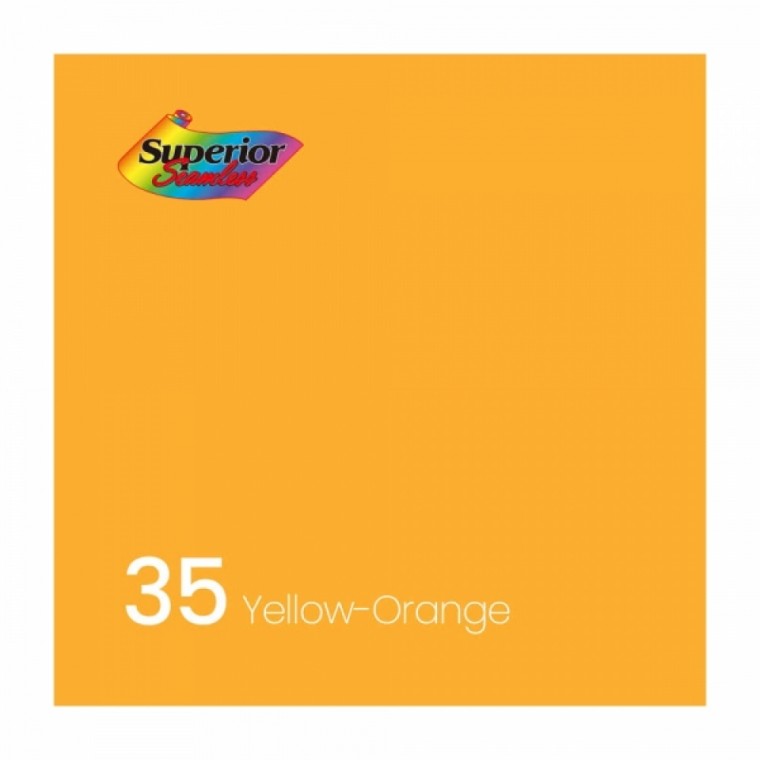 Superior 촬영 스튜디오 배경지 2.7 x 11m (35 Yellow Orange)