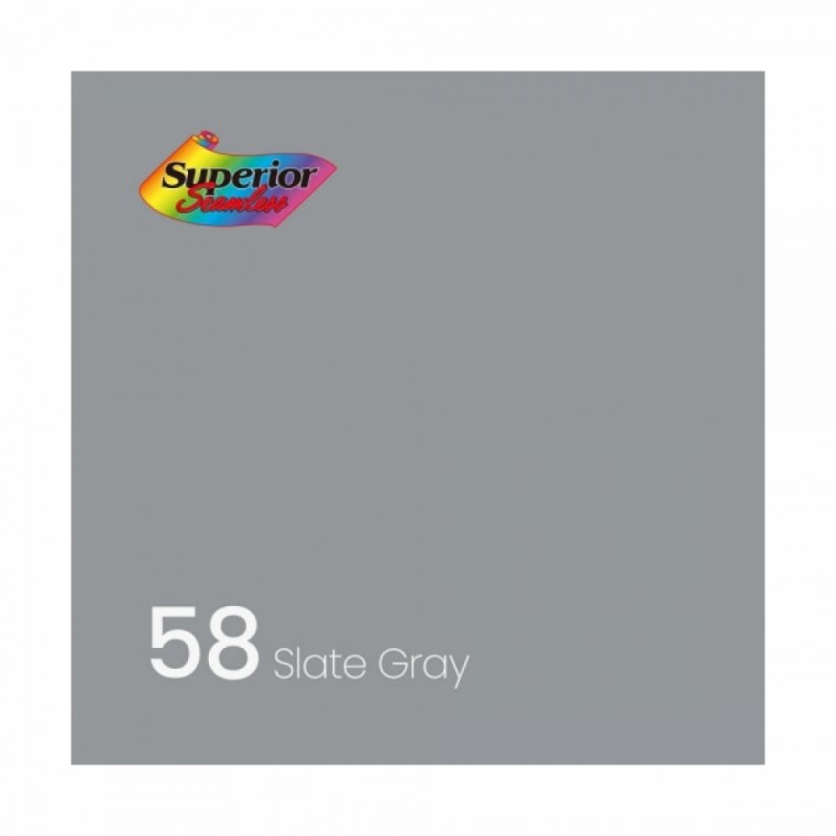 Superior 촬영 스튜디오 배경지 2.7 x 11m (58 Slate Grey)