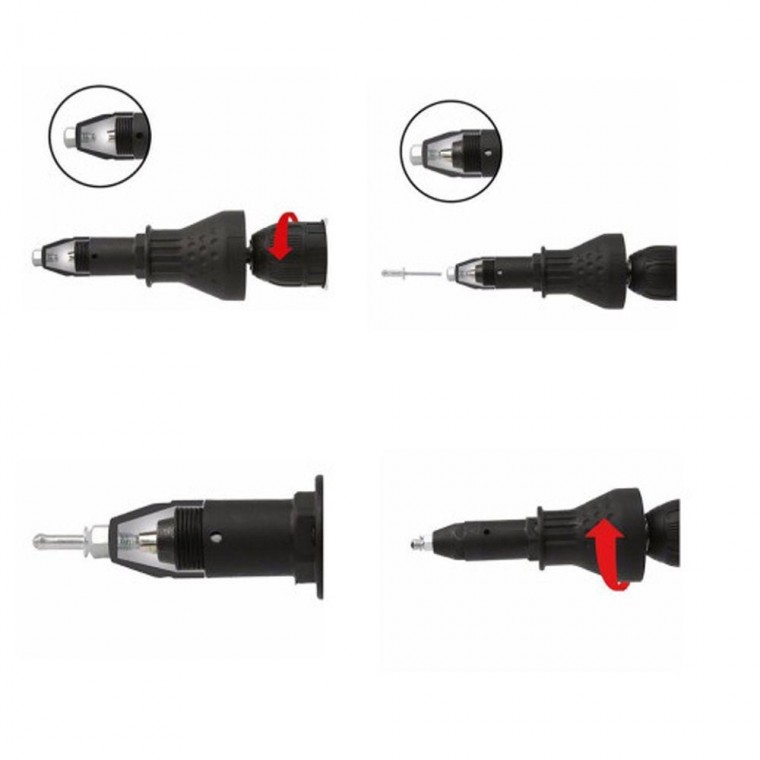 리벳건 어태치먼트 리벳기 리벳어댑터 리베트 리베 트건 충전 육각비트 터 타기 리벳 드릴어태치먼트