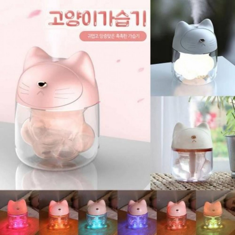 HL] 고양이 가습기 무드등 미니 USB