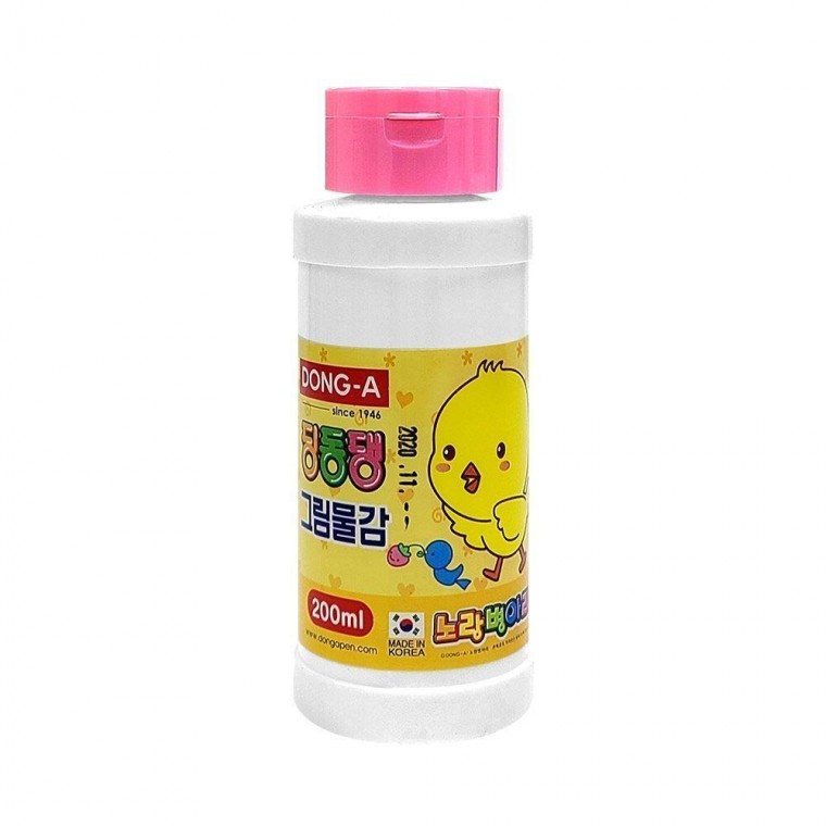 분홍 딩동댕물감 단색물감 200ml 12개입 동아