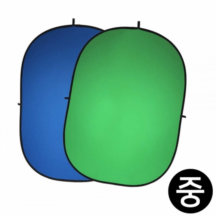 포멕스 사진조명 촬영장비 포터블 크로마키 배경 (그린 블루 양면) (중) (1.8 x 2.1m) (7920020)