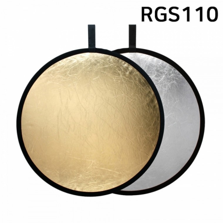 포멕스 사진조명 촬영장비 원형반사판 지름 110cm (RGS110) (골드 실버 양면)