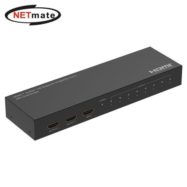 TV분배기 1대8 HDMI 60Hz NETmate 2.0 4K 모니터