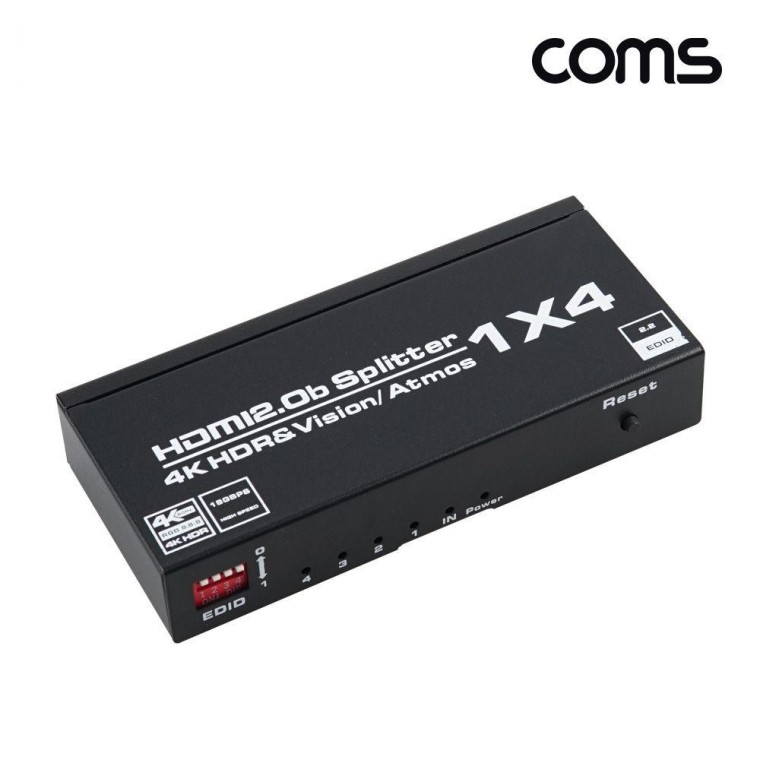 COMS 분배기 1대4 영상 EDID TV 모니터 HDMI 2.0b