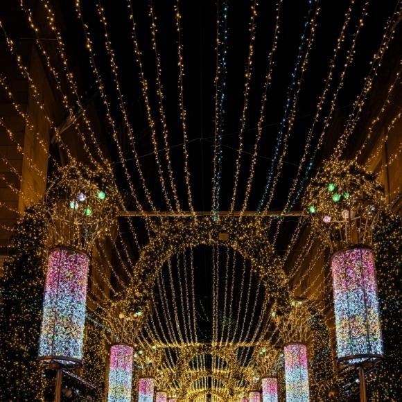 [은하수] 500구 녹색선 LED 웜색 지니전구(50M) (전원잭포함) 행사 성탄 루돌프 이벤트 산타 X-마스 선물