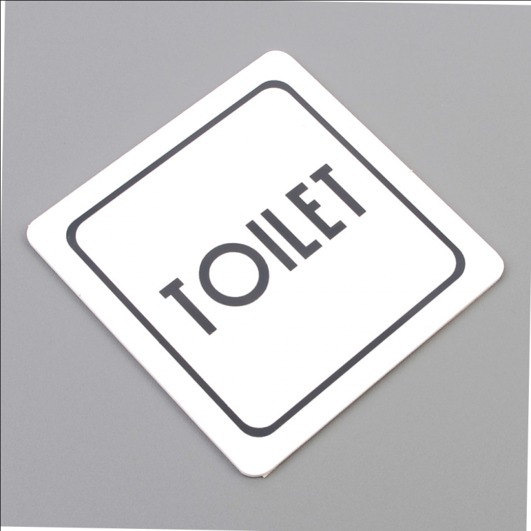 심플 화장실표지판TOILET아크릴표지판 사각 TOILET 표지판 10개