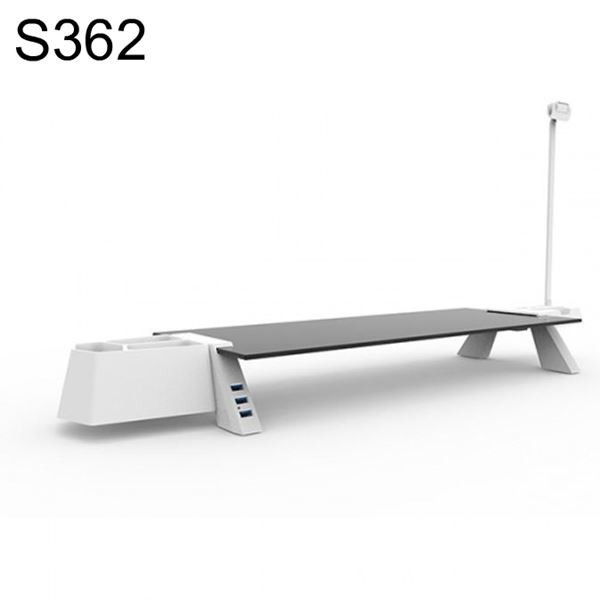 스마트독 블랙 S362 3.0 USB 화이트 814x210x80mm 원목모니터받침대 tv받침대 모니터받침대usb 모니터선