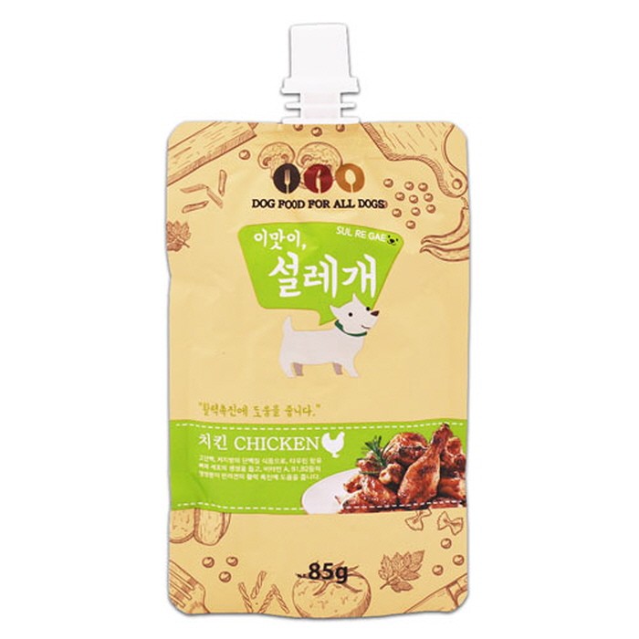 이맛이 설레개 85g (치킨)-1박스-10개 애견 간식