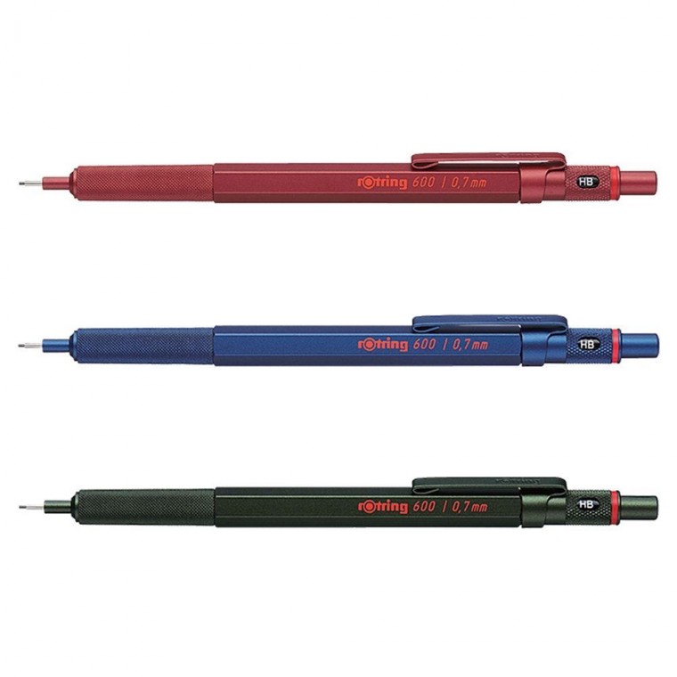 로트링 Rotring 600샤프 레드 그린 블루 선택