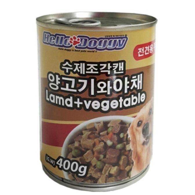 헬로도기 강아지 사료 애견 간식 양고기야채 400g24캔