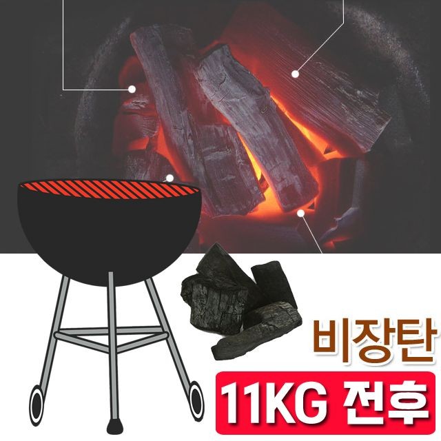 숯 중에 알아주는 팔방미인 참 숯 비장탄 11KG 전후