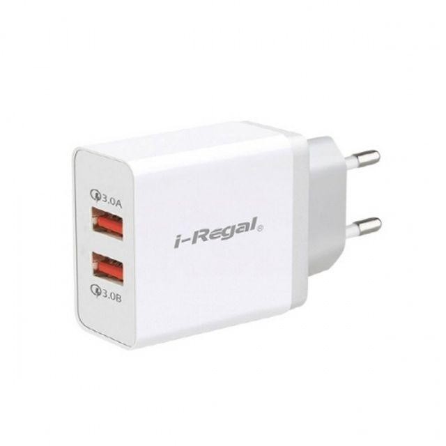 가정용 화이트 USB-A 2포트 고속 36w 충전기