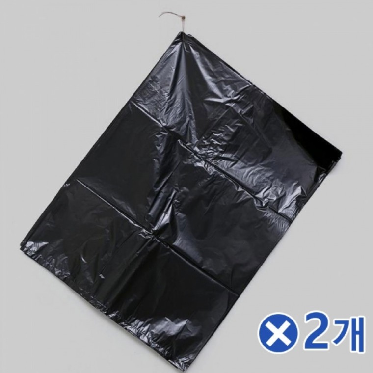 두꺼운 평판 검정 쓰레기봉투 50L 100매x2개 봉지