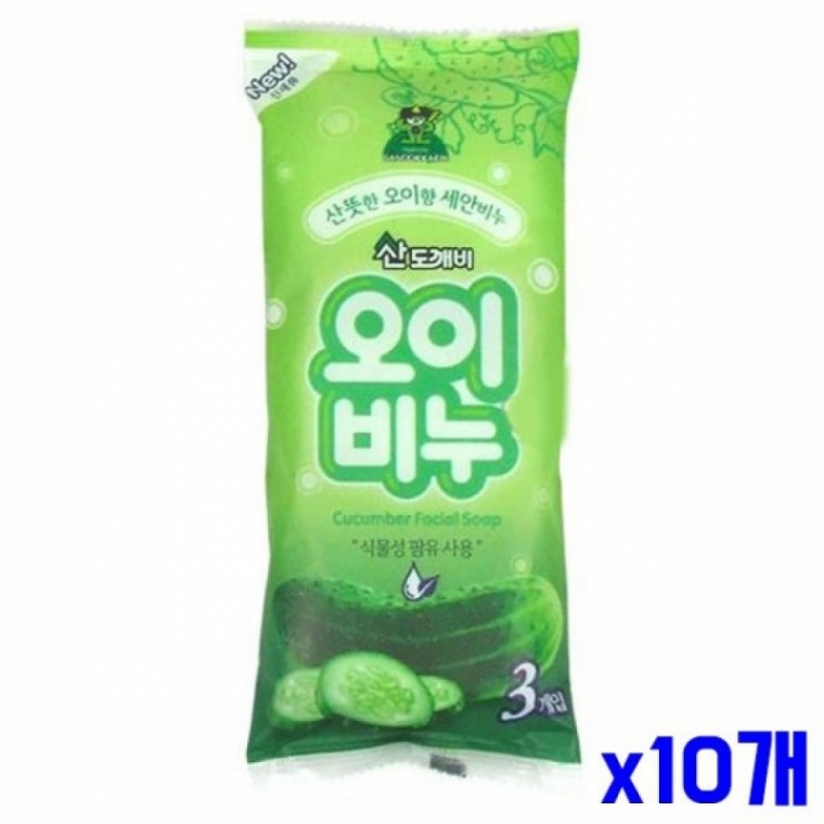 산뜻한 산도깨비 오이비누 3P x10개