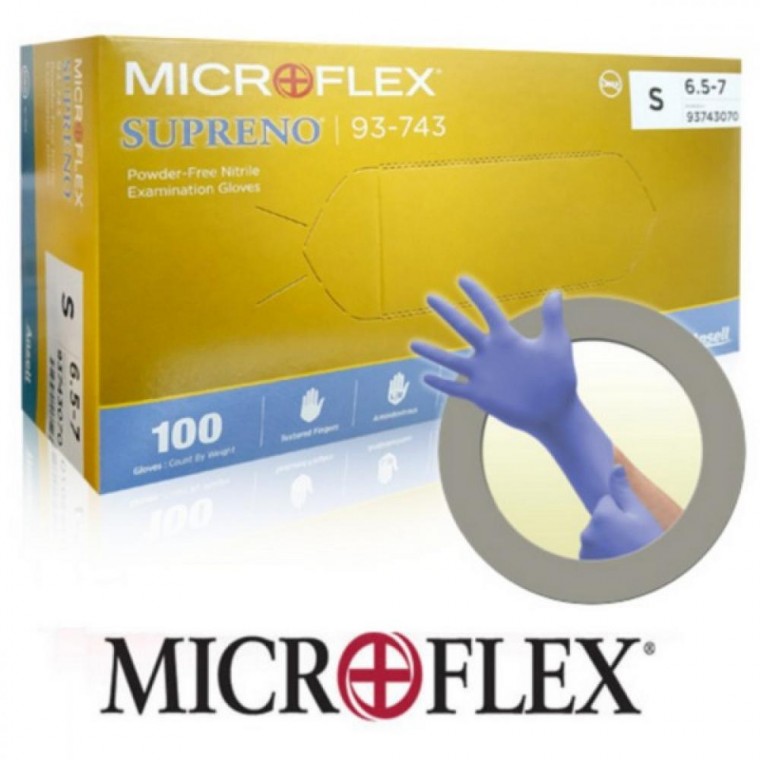 사무용품 니트릴 장갑 MICROFLEX SUPRENO S 100매 안셀 산업용품