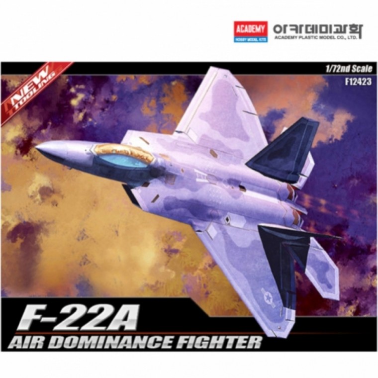 아카데미 프라모델 1대72 F-22A AIR DOMINANCE FIGHTER 랩터 (12423)