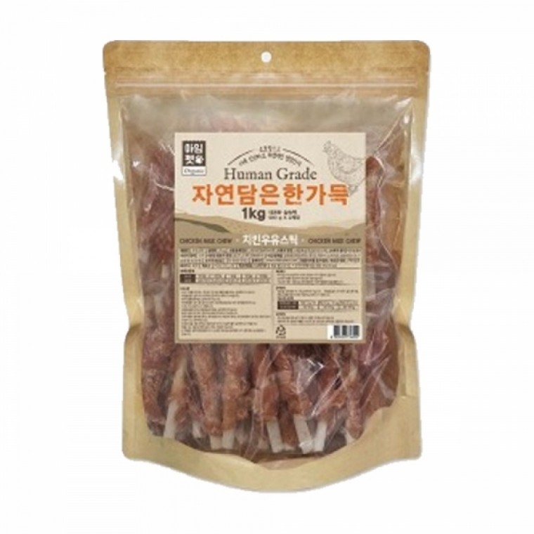 아임펫 강아지 간식 자연담은 한가득 1kg (치킨우유스틱)