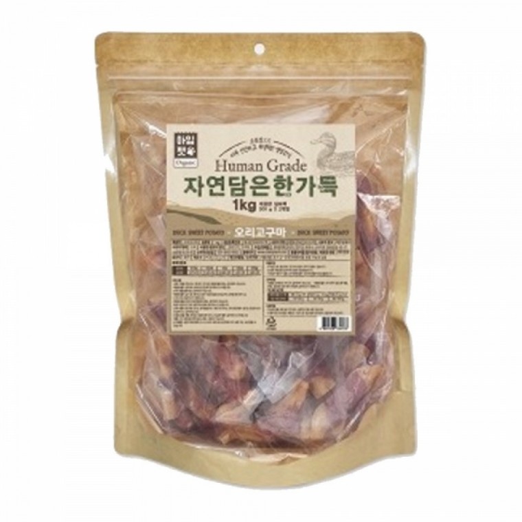 아임펫 강아지 간식 자연담은 한가득 1kg (오리고구마)