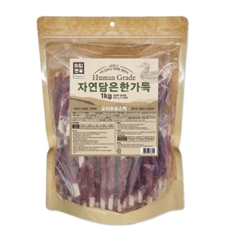 애견용간식 자연담은 한가득 오리우유스틱 1kg 강아지 애견 간식 반려견간식