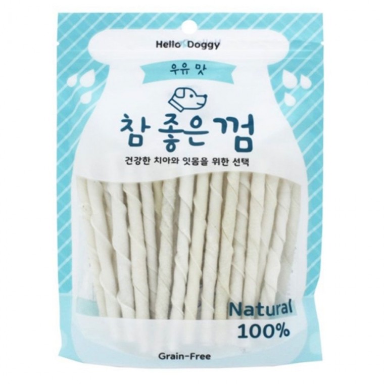 애견간식 참좋은 우유맛 껌 45p 6개 강아지 스틱껌 밀크껌 간식 강아지껌