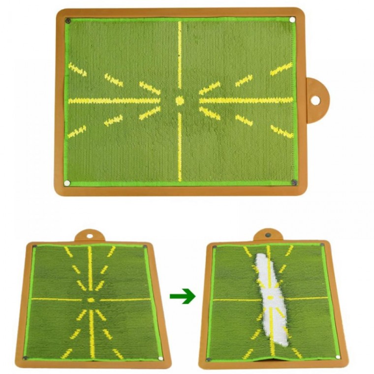 스팽글 스윙매트 홈트 골프 디렉션 퍼팅 연습 디봇매트