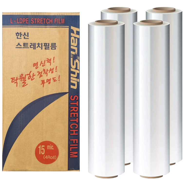 한신 스트레치필름 공업용랩 15mic / 500mm / 400M 4개입