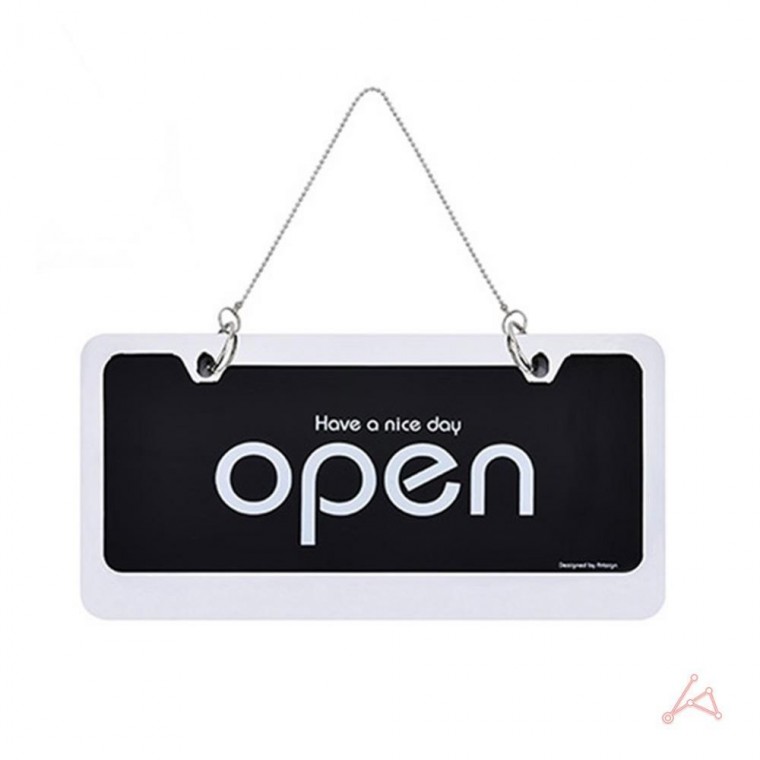 EAS 검정 스텐 문패 간판 인테리어소품 7802 OPEN CLOSED 인테리어 가구