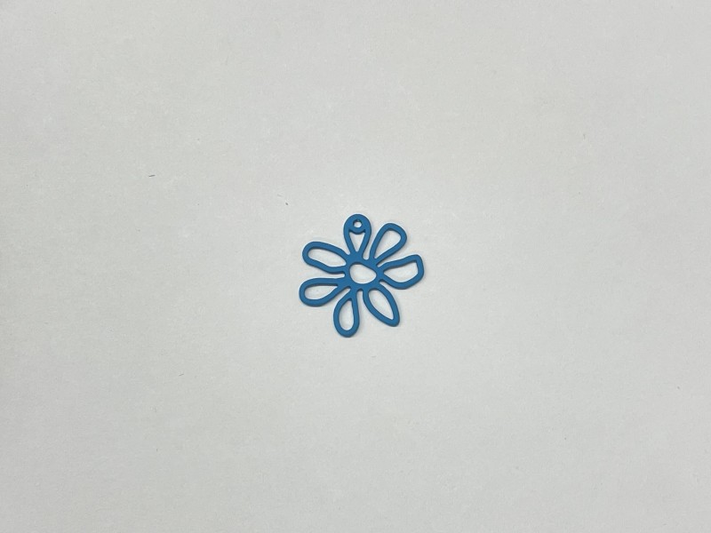 악세사리 부자재 아연 꽃 무광 코팅 (블루, 아이보리 2종)