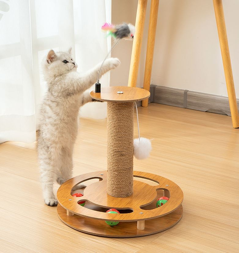 고양이 턴테이블 스크래쳐 장난감
