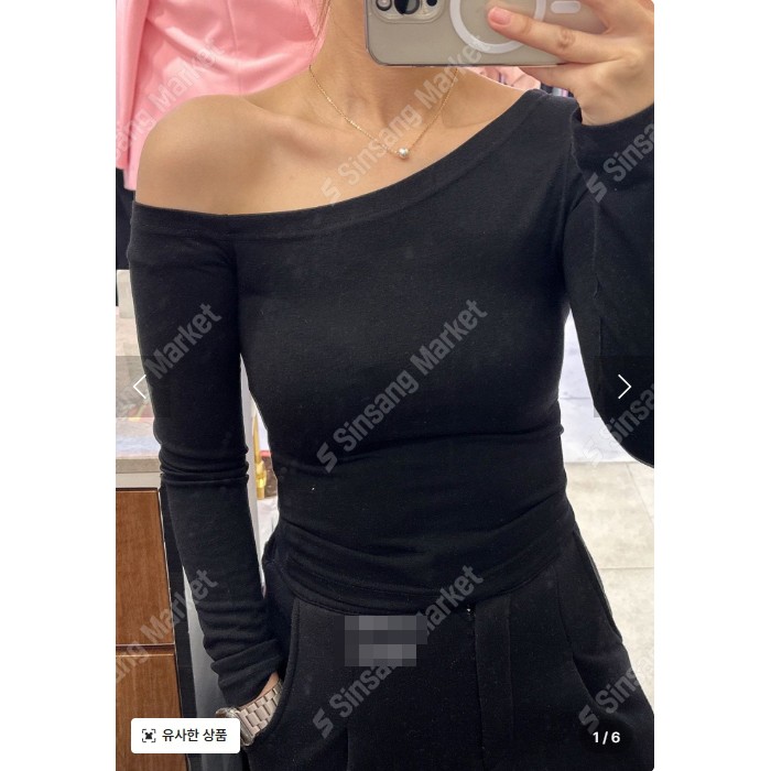 [완사입/파샬]언발숄더 T - 2컬러 15장 1500원
