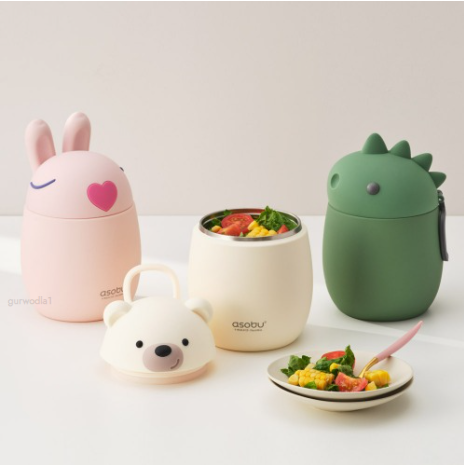 스텐 진공 보온보냉 캐릭터 베스티 푸드 컨테이너 600ml