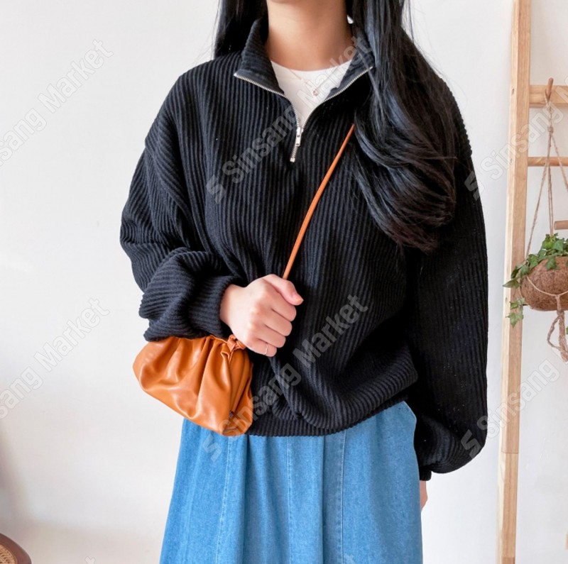 [다퍼몰] 골지 반지퍼 니트 2컬러/17장